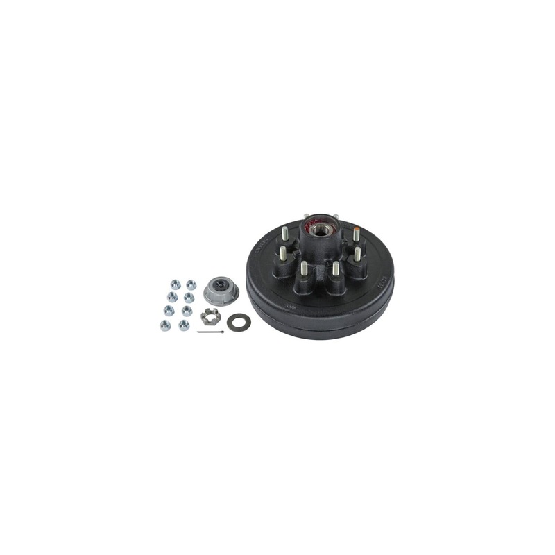 nan 2024013260 Lippert 12″ Brake Drum Hub Kit with Installed Bearings – 8 on 6-1/2″, 1/2″ Studs, 7,000-lb. Axles #2024013260