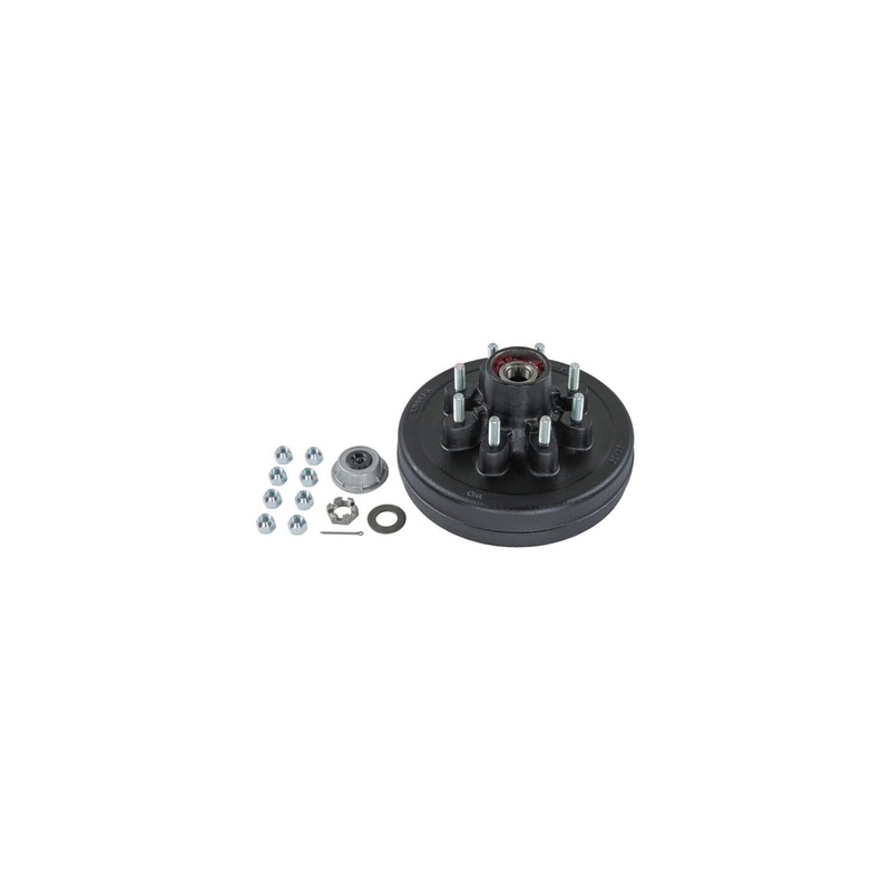 nan 2024013261 Lippert 12″ Brake Drum Hub Kit with Installed Bearings – 8 on 6-1/2″, 9/16″ Studs, 7,000-lb. Axles #2024013261