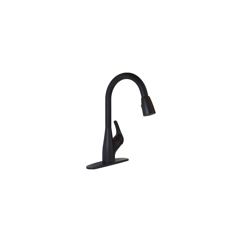 Valterra PF231761 Phoenix Single Handle Pull Down Hybrid Kitchen Faucet, Matte Black