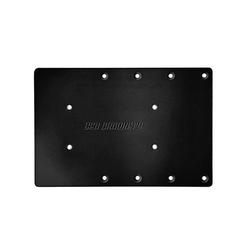 Sea Brackets 12″ Straight Trolling Motor Plate for Garmin Force Kraken – Black [SEA2313-BLK]