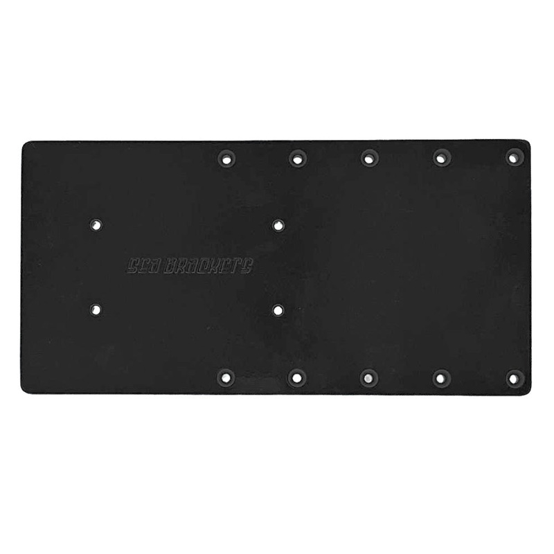 Sea Brackets 16″ Straight Trolling Motor Plate f/Garmin Kraken – Black [SEA2301-BLK]