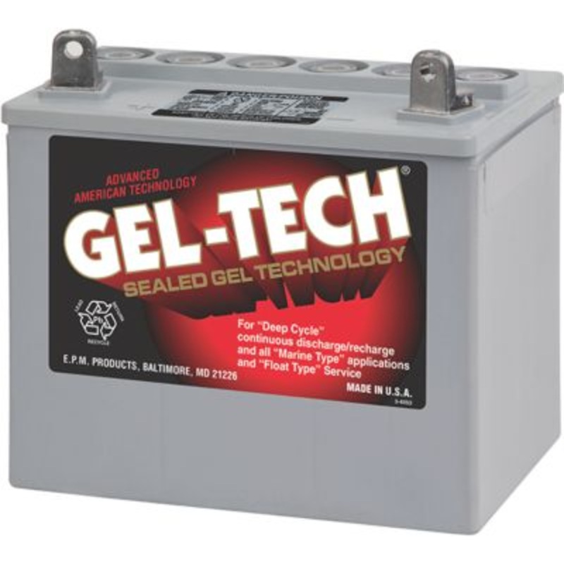 Midstate Battery 8GU1 Gel Tech Dryfit 12 Volt