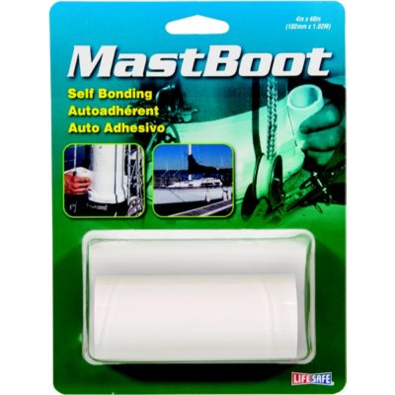 Lifesafe RE3941 Life Safe MastBoot Tape, 4″ x 100″, White