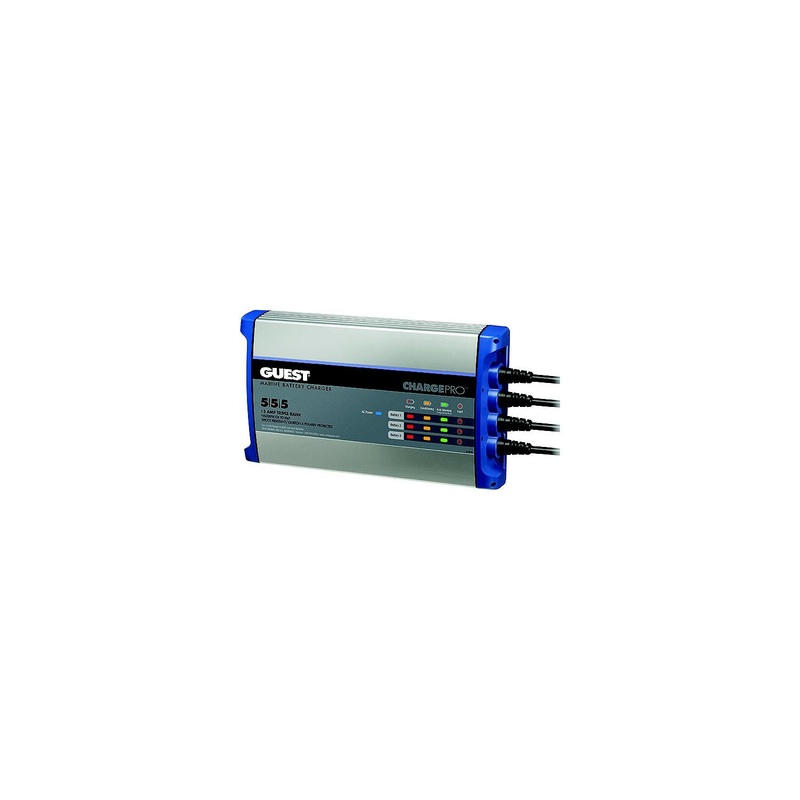 Guest Rec 2713A ChargePro On-Board Battery Charger, 15 Amps, 3 Banks