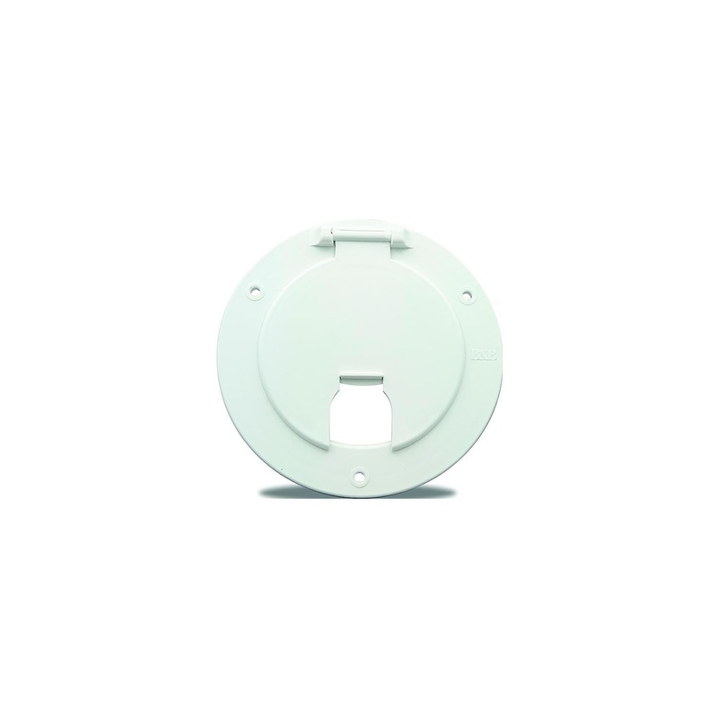 B&B Molders 94332 Round Electric Cable Hatch w/o Back, 5-1/8″ Black