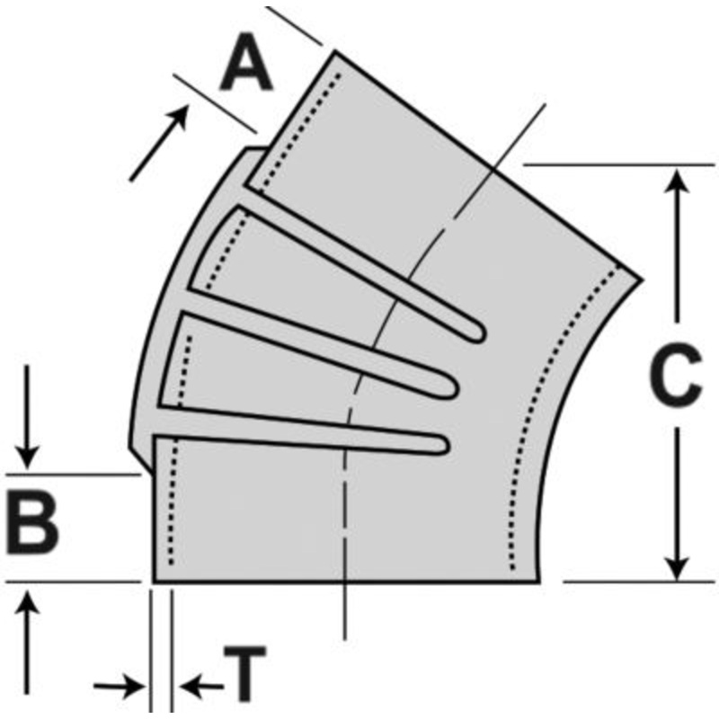 Shields Hose 16-245-4000-1 Sierra Marine 45 EPDM Rubber Hump Hose, 4″