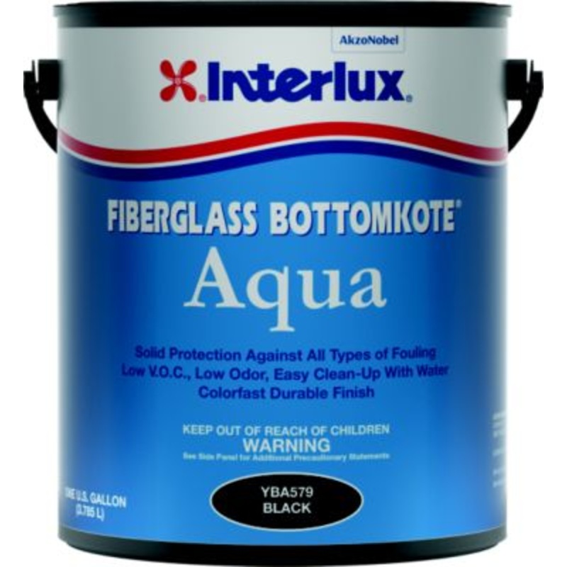 Interlux YBA579/3 YBA5793 Fiberglass Bottomkote Aqua, Black 3-Gal.