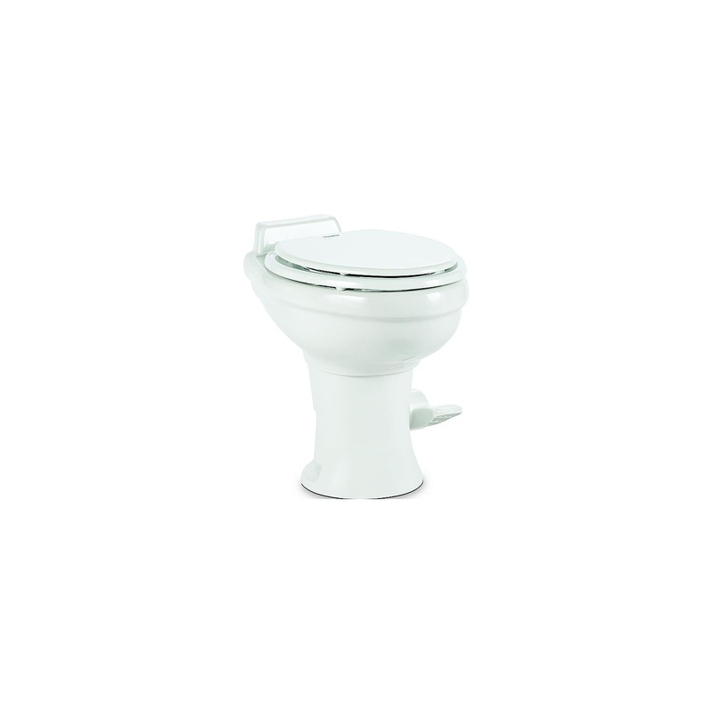 Atwood Mobile 9108781896 Dometic 320 Series Standard Height Toilet w/o Sprayer, White