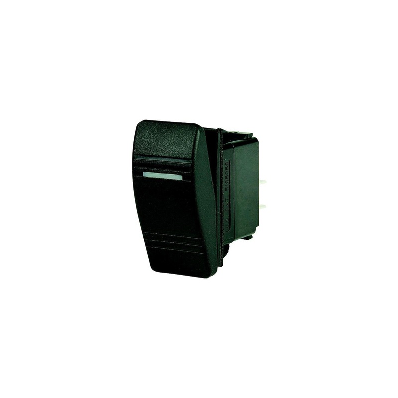 BEP 1001811 Weather Resistant Contura Rocker Switch, Off-On, DPST, 1/4″ Blade Terminals, Illuminated Amber