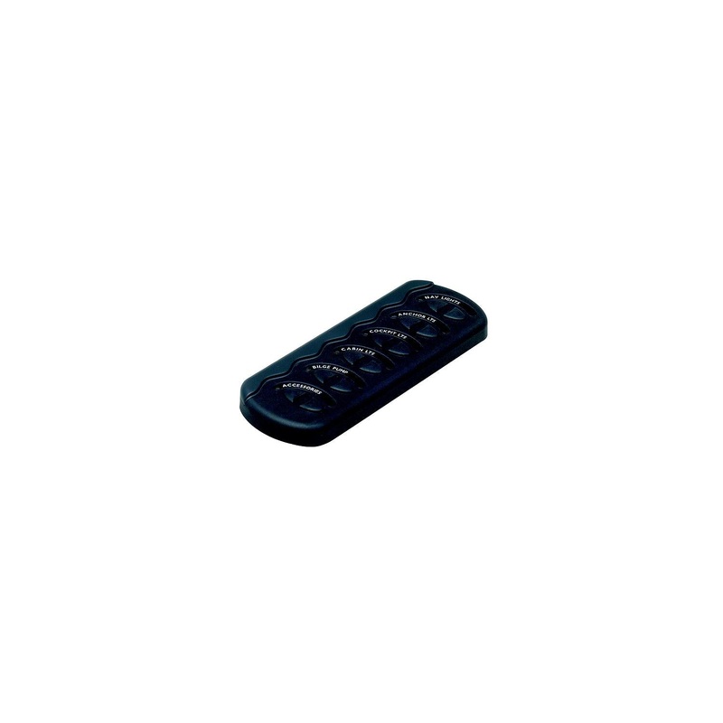 BEP CG2-6W-F Marinco Contour Generation II Sprayproof Switch Panel With Fuse(s) – Black