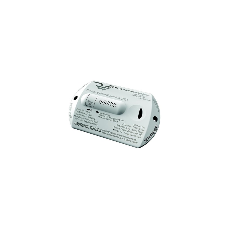 Safe Alarms RVCOLP-2W RV RVCOLP2W Combination CO And Propane Alarm, White, 2-Wire