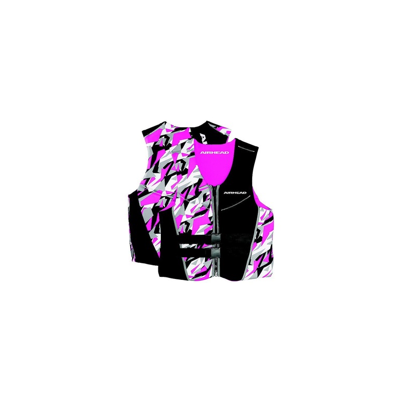 Airhead 15003-09-B-PI 1500309BPI Adult Cool Neolite Kwik-Dry Life Vest, Pink Camo, Women’s Med