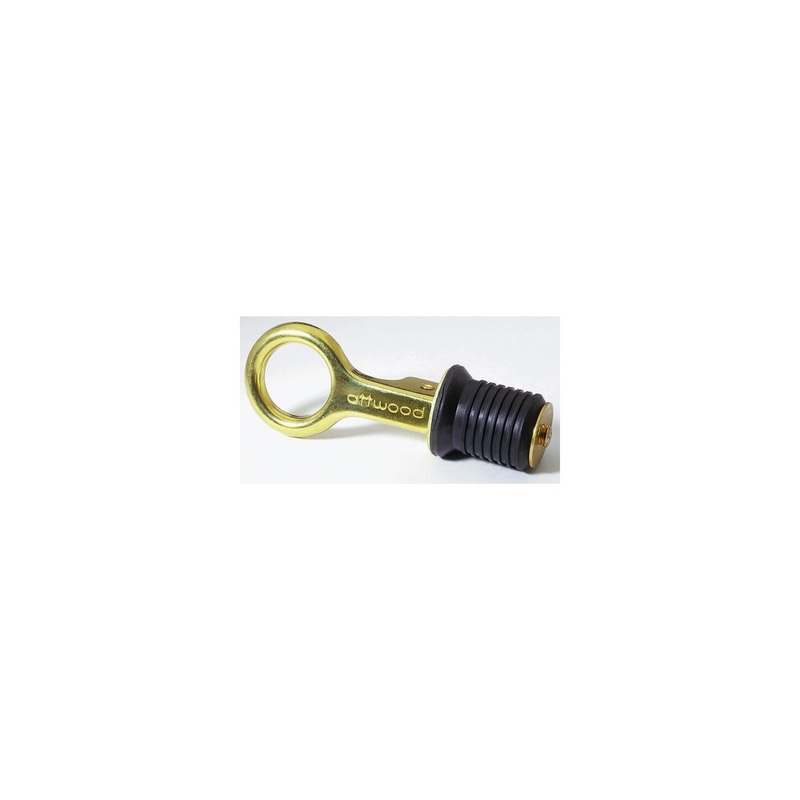 ATTWOOD 7524A7 Attwood Brass Snap-Handle Drain Plug Without Chain