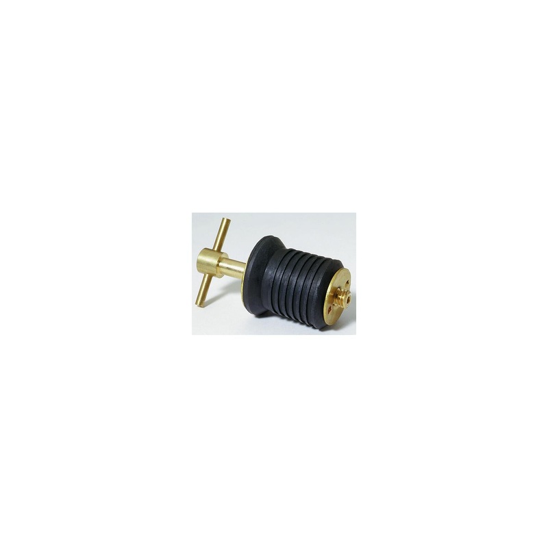 ATTWOOD 7526A7 Attwood 1″ Drain Plug with Brass T-Handle w/o Chain