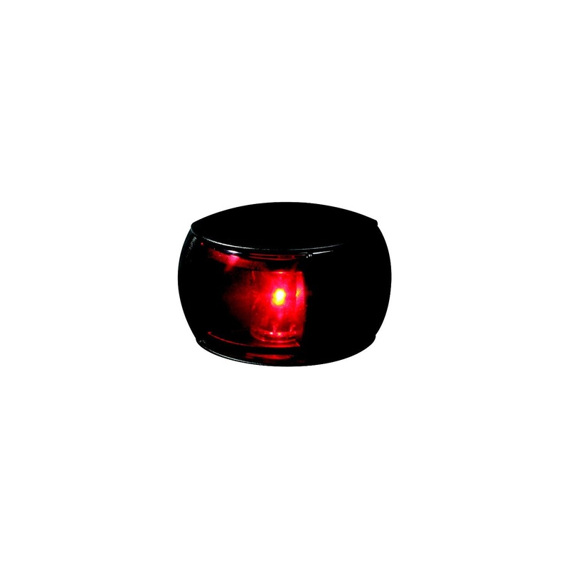 Hella 980520001 NaviLED Port (Red) Side Light Only, Black w/Red Lens, 1 ea.