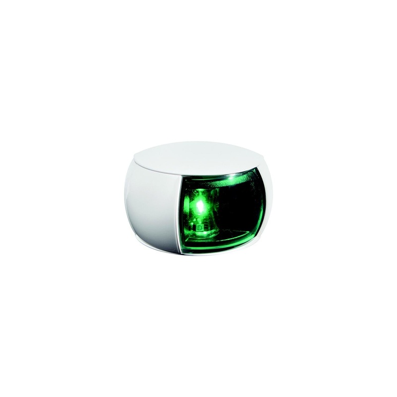 Hella 980520211 NaviLED Starboard (Green) Side Light Only, White w/Green Lens, 1 ea.