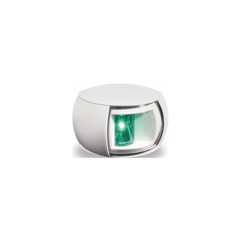 Hella 980520311 NaviLED Starboard (Green) Side Light Only, White w/Clear Lens, 1 ea.
