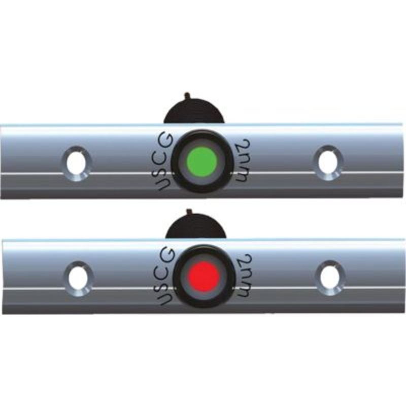 Taco Metals F38-6810B-1 F386810B 4″ Rub Rail Mounted LED Navigation Light Set