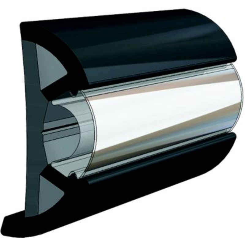 Taco Metals V11-9960BBK60-2 V119960BBK602 Suproflex Rub Rail Kit, Small, 60′, Black/Chrome