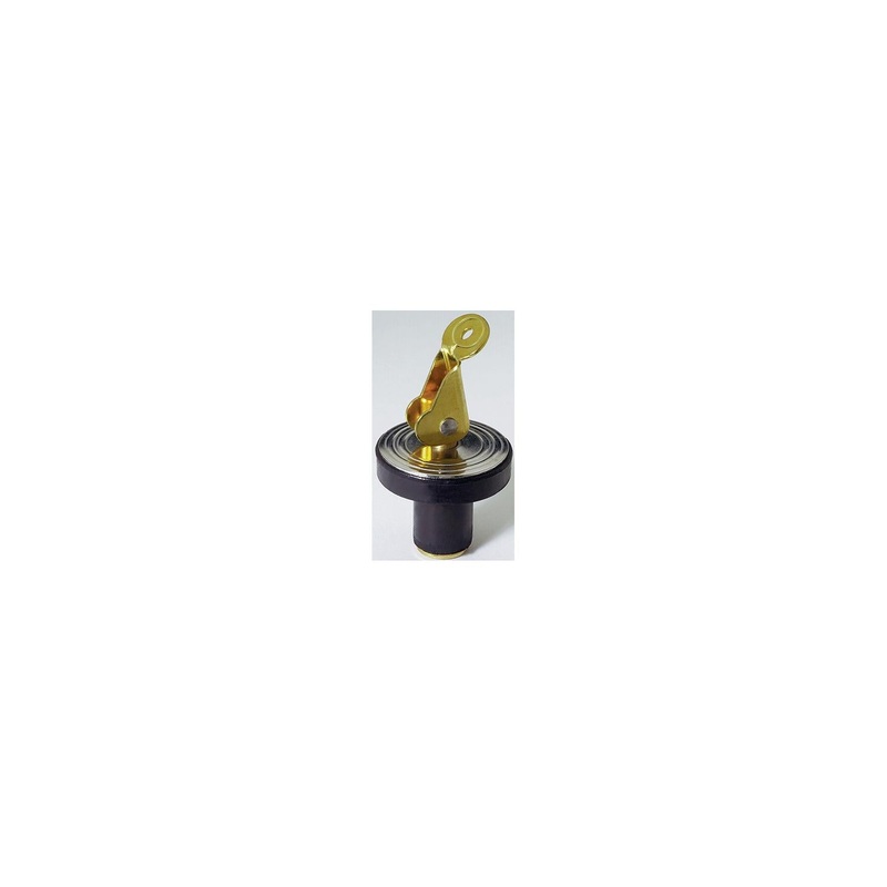 ATTWOOD 7534A3 Attwood Livewell/Bailer Drain Plug, Brass Snap-Handle