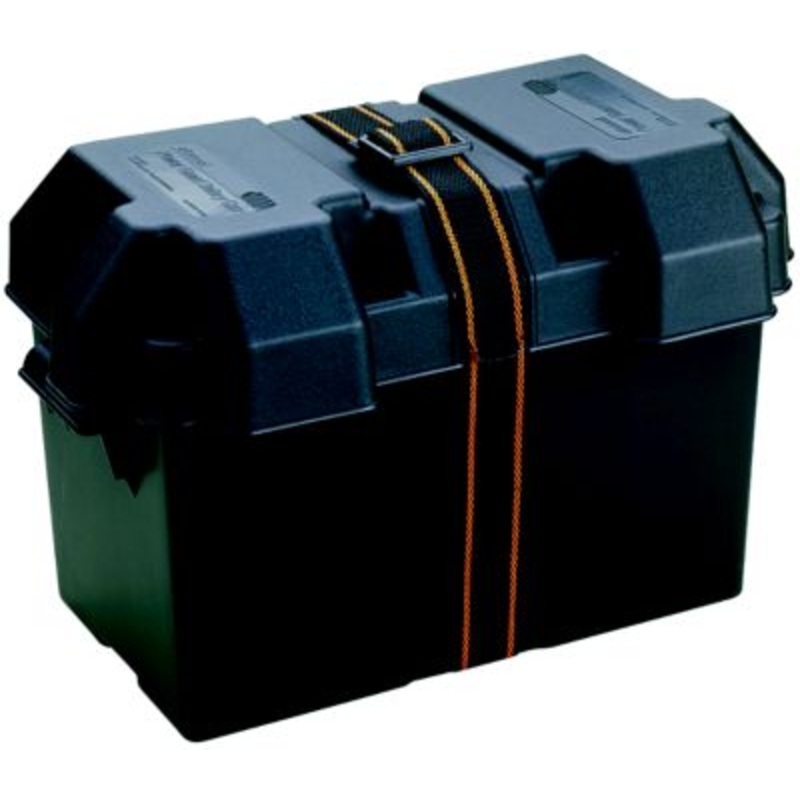 ATTWOOD 9065-1 Attwood 90651 Standard Vented Battery Box For Group 24/24M, Black