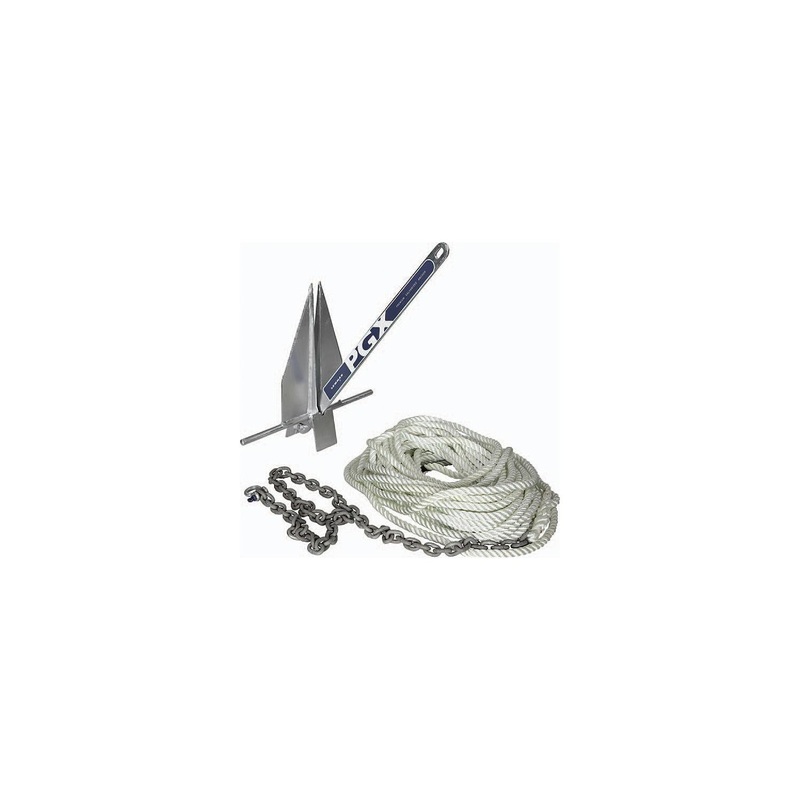 Lewmar 69600927 PGX Anchor Package w/Rope & Chain, 8 lb.
