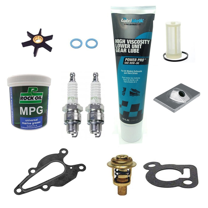 6 hp 8 hp  9.9 hp 2 stroke Service Maintenance Kit for Mercury 6 hp 8 hp  9.9 hp 2 stroke , 2 cyl models