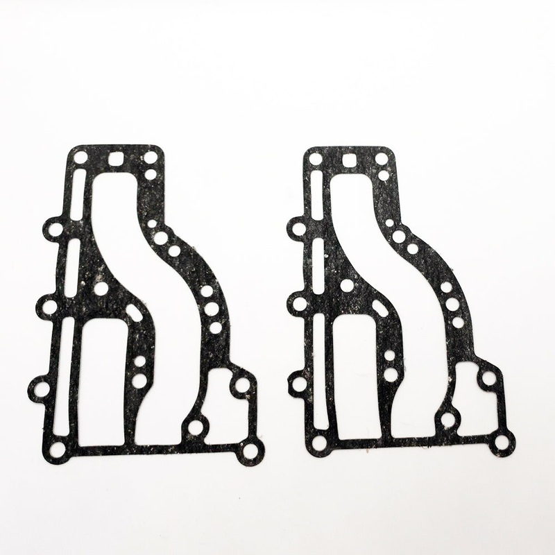 Pair EXHAUST WATER JACKET COVER GASKETS 2 STROKE for YAMAHA 9.9 15 HP ’96-’06 OUTBOARD