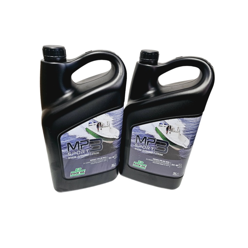 Rock Oil MP3 Sport 2 stroke Marine Outboard Engine Oil TC-W3 2 X 5L