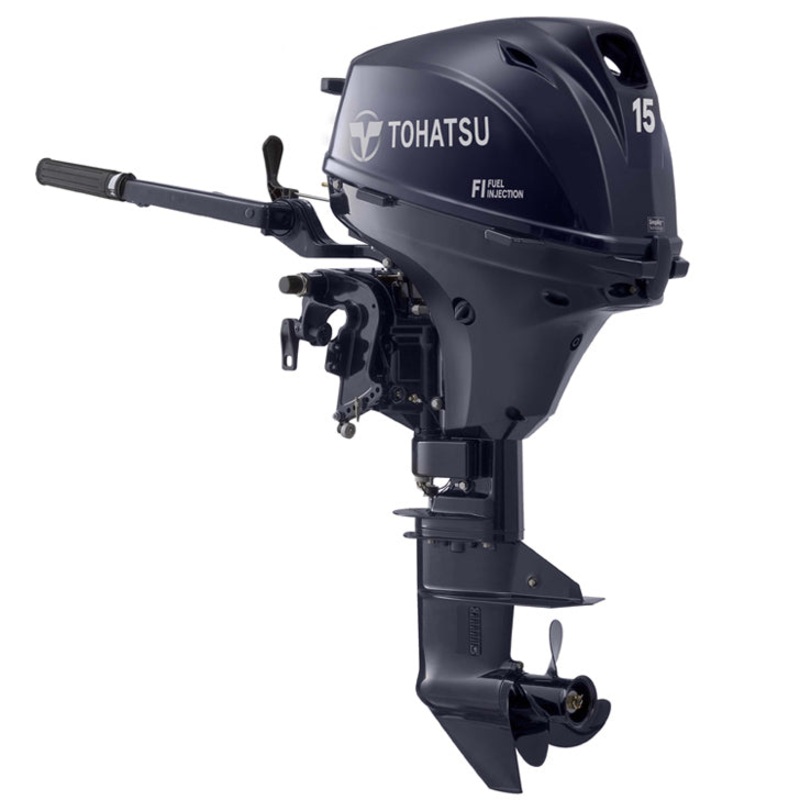 Tohatsu MFS15 15hp 4-stroke outboard, Elec Start, Remote Control, EFI MFS15E EPS: 4STR Short Shaft, Elec Start, Remote Control, EFI