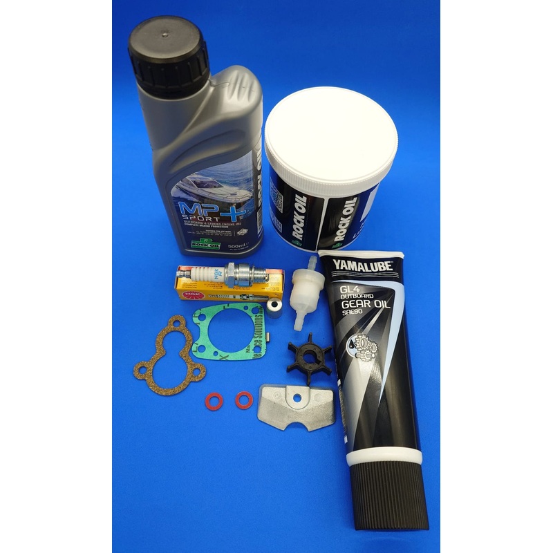 4 5 hp 4 stroke Service Maintenance Kit for  Yamaha F4B F5A 2010 & UP Impeller Oil Grease