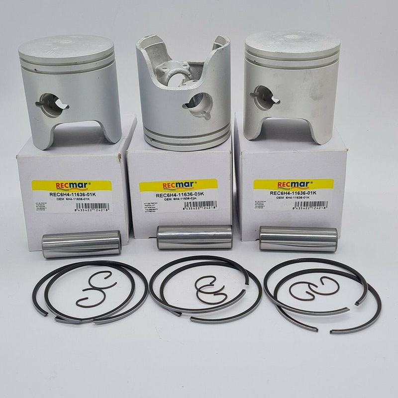 3 x 0.50 PISTON KIT 40 HP 50HP for YAMAHA OUTBOARD 2 STROKE ’95-’03 6H4-11636-01K