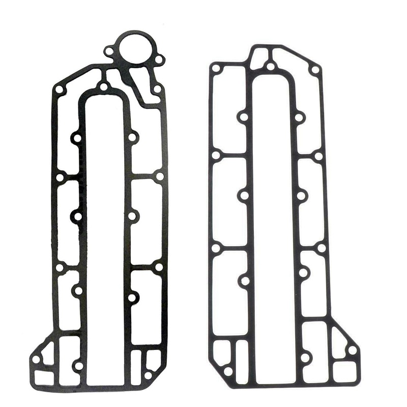 Exhaust Jacket Cover Gaskets Inner & Outer for Yamaha Outboard 60HP 70HP 2-Stroke