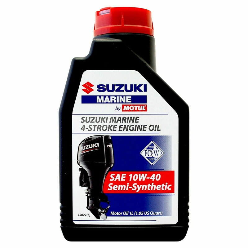 SUZUKI MARINE 4T 10w-40 4 Stroke Semi Synthetic Boat Engine Oil 1 Litre 1L MOTUL