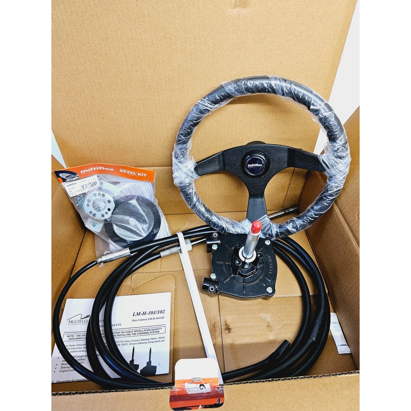 10 FT Boat Steering System Multiflex Outboard Up to 200hp Marine 3.05m & Wheel