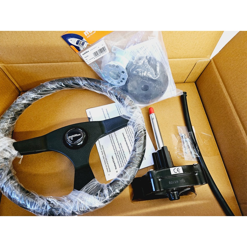 11 FT Boat Steering System Multiflex Outboard Up to 200hp Marine 3.35m & Wheel