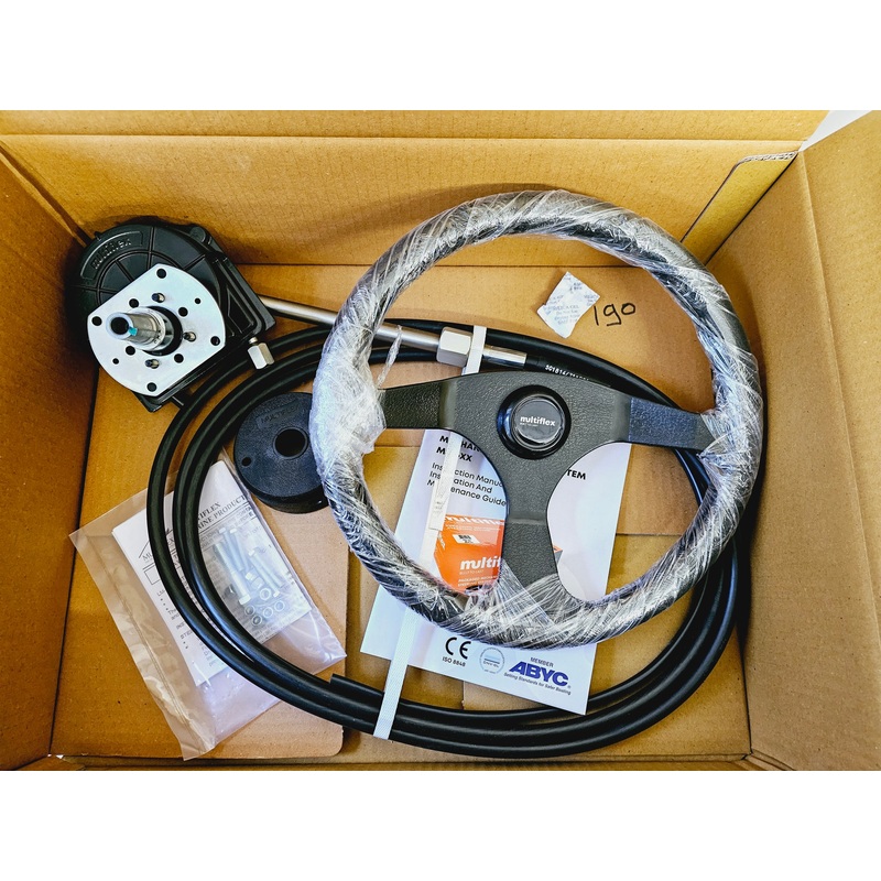 11 FT Boat Steering System Rotary Multiflex Outboard 55hp Max Marine  3.35m & Wheel