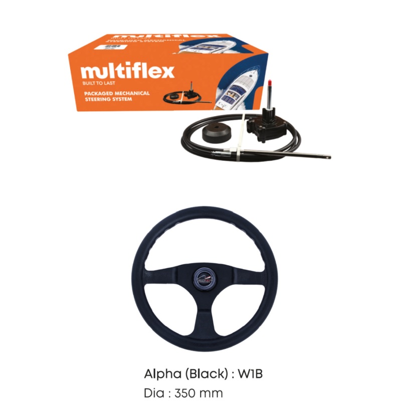 14 FT Boat Steering System Multiflex Outboard Up to 200hp Marine 4.35m & Wheel