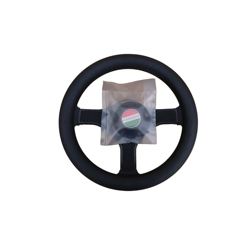 Black Boat Steering wheel Outboard inboard Hydrodrive fits mechanical and hydraulic