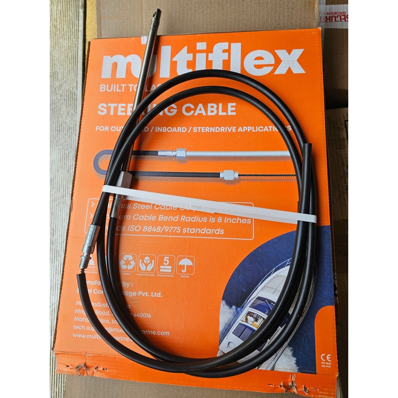 10 FT Boat Steering Cable up to 55 hp Multiflex Outboard Inboard 3.05m Light Duty Steering