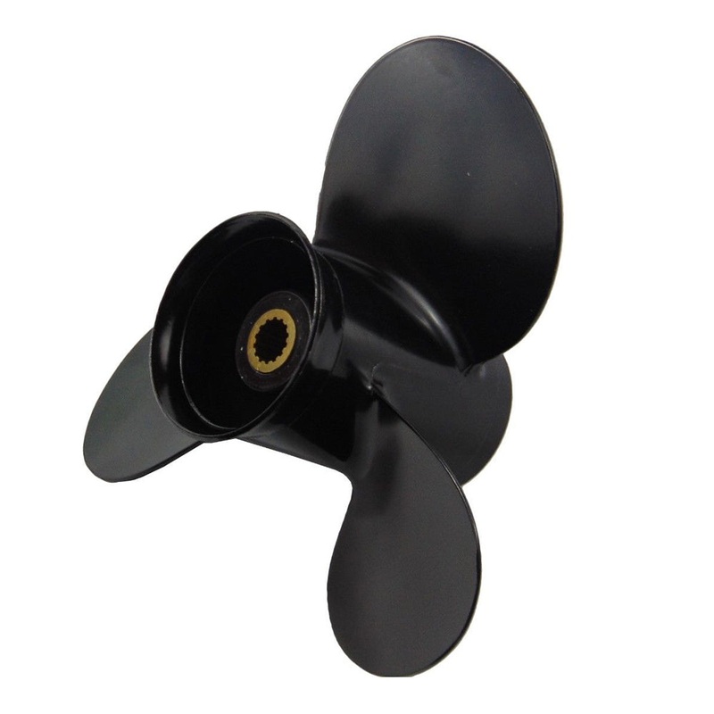 8.9 x 8.5 for Tohatsu outboard 8 hp 9.8 hp 4 stroke 12 spline 3B2B64517-1 Aluminium propeller