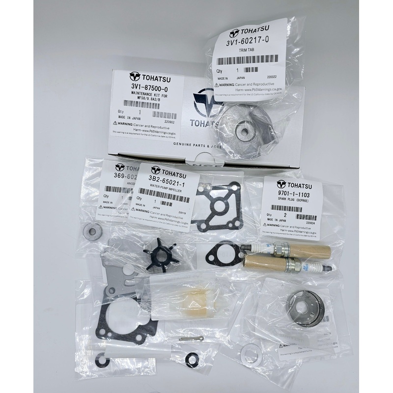 8 HP 9.8 HP 4 Stroke Tohatsu Outboard MFS8 MFS9.8 Service Maintenance Kit