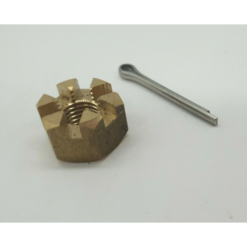Castle nut for Yamaha Outboard & split pin 6 8 9.9 15 hp 2 & 4 stroke propeller