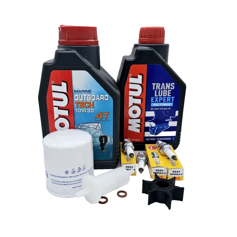 F30A F40B 30 40 HP 4-Str Yamaha Outboard Service Kit Impeller Spark plug Filter