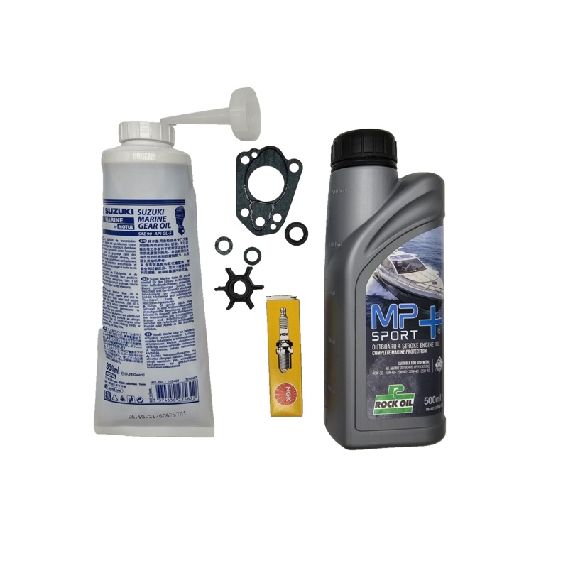 Service Kit for Suzuki DF2.5HP 2012 & up Models & Engine Oil & Gear Oil