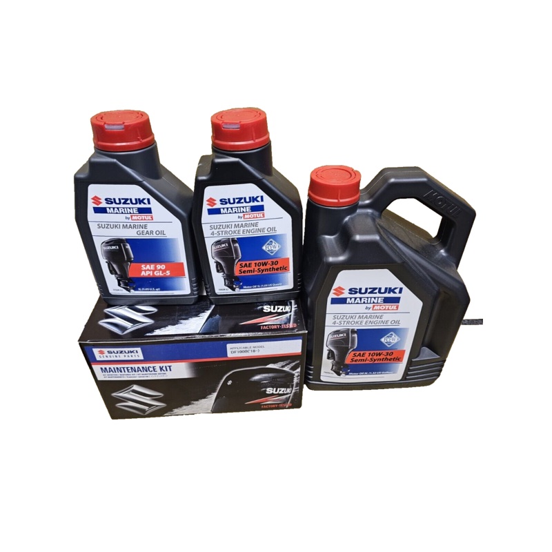 Suzuki Outboard DF100B Service Maintenance Kit 100 HP 2018 & UP 10W30 Suzuki Oil