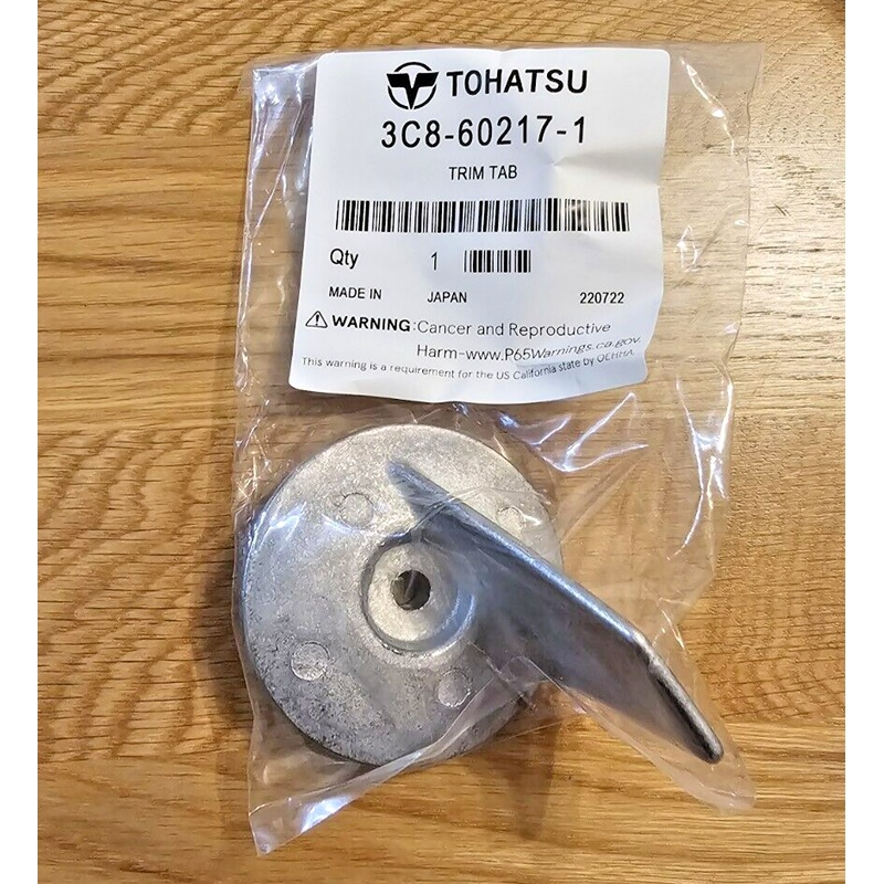 Tohatsu Outboard Trim Tab Anode 25 hp 30 hp 4 stroke 3C8-60217-1 MFS25 MFS30