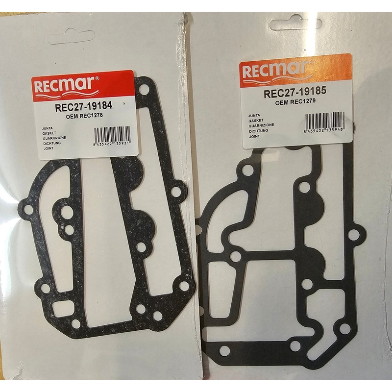 6 8 9.9 10 15 hp Exhaust Jacket Gasket Set Mercury Mariner 2 stroke 1990 & up