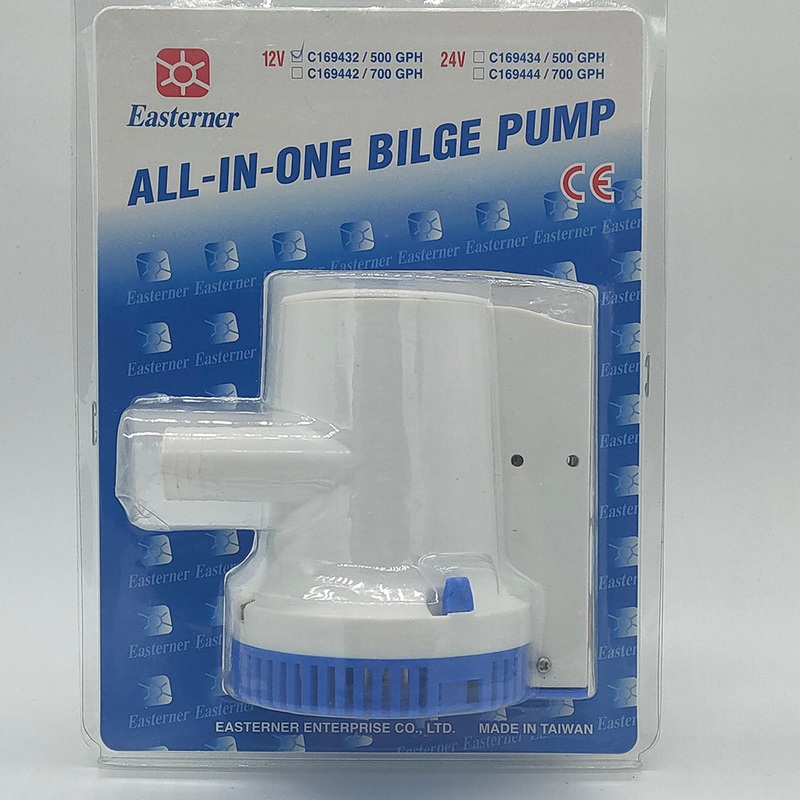 AUTOMATIC 12V BILGE PUMP 500GPH WITH INTERNAL FLOAT SWITCH AUTO 500GPH WATER BOAT RIB