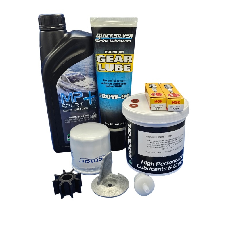 Service Kit for Mercury Mariner 15HP 20HP 4-Stroke Outboard incl Engine & Gear Oil